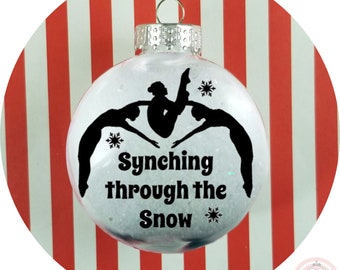 Synchro Christmas Ornament ~ Synchronized Swimming Synching through the Snow