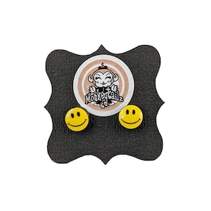 Retro Smiley Face Tiny Stud Earrings Studs