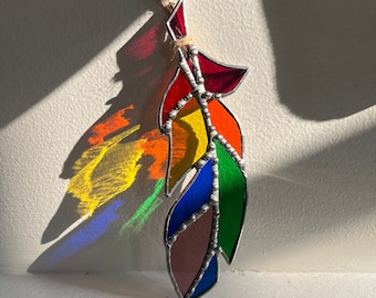 Rainbow Feather Suncatcher