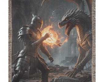 Knight and Dragon Blanket