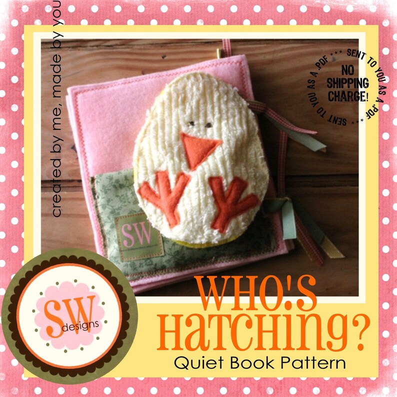 PATTERN for Who's Hatching Quiet Book digital .PDF download image 1