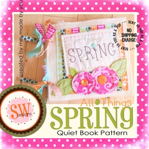 PATTERN for All Things Spring quiet/activity book - digital .PDF download
