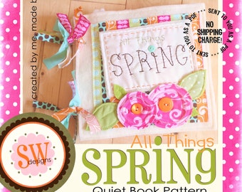 PATTERN for All Things Spring quiet/activity book - digital .PDF download