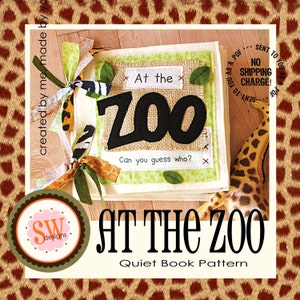 PATTERN for At The Zoo plush/quiet book - digital PDF file