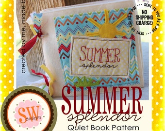 New: PATTERN for Summer Splendor quiet/activity book - digital .PDF download