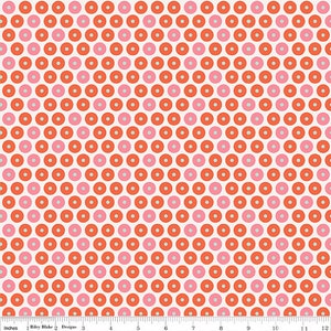 So Happy Together Pink and Orange Dot by Riley Blake - 1 yard