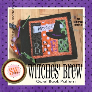 PATTERN for Witches&#39; Brew Halloween Quiet Book - digital .PDF download