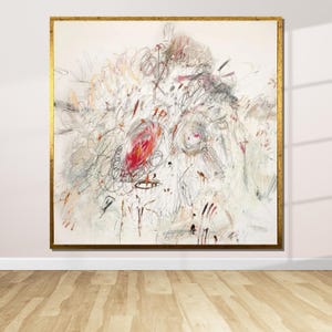 Cy Twombly Abstract Canvas, Expressionist Art Print, Modern Scribble Art, Contemporary Wall Decor, Ready to Hang