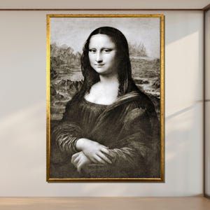 Mona Lisa Canvas, Da Vinci Masterpiece Art, Classic Portrait Wall Decor, Timeless Renaissance Print, Ready to Hang