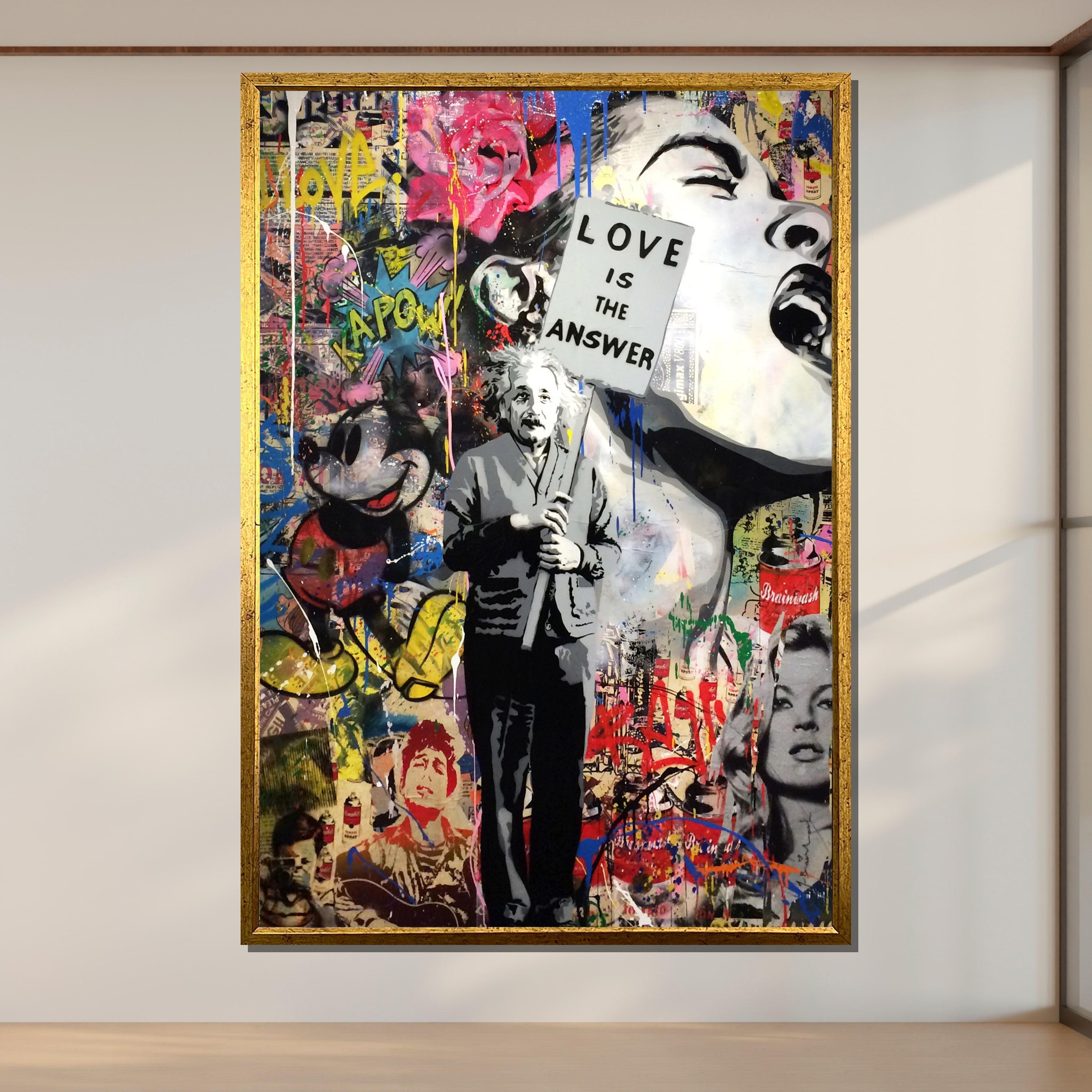 Love is the Answer Canvas: Pop Culture Graffiti Art - Etsy