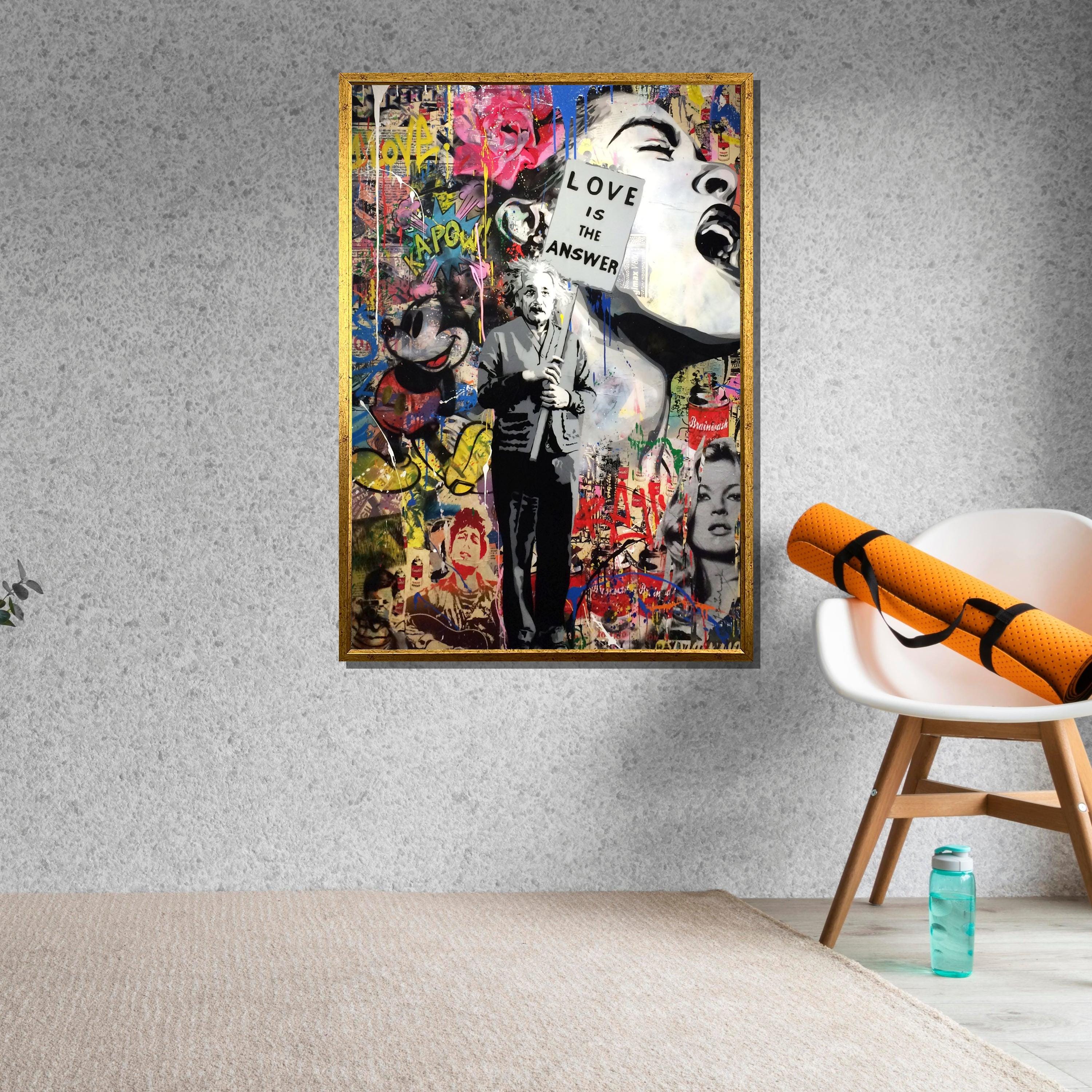 Love is the Answer Canvas: Pop Culture Graffiti Art - Etsy