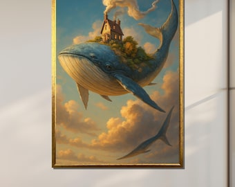 Magritte-Inspired Horseman Canvas Print: Surreal Forest Art, Ready to Hang