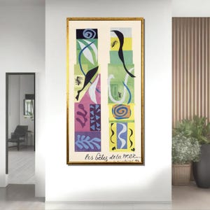 Matisse Les Bêtes de la Mer, Abstrakter Kunstdruck, Vintage Französisches Poster, Henri Matisse Wandkunst, Meer-inspiriertes Dekor, fertig zum Aufhängen