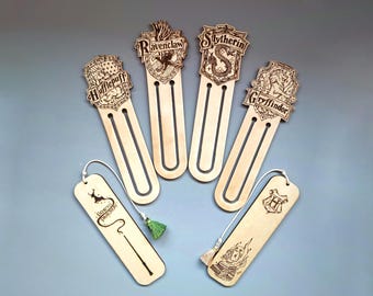 Wooden Whimsical Bookmarks - Magical School House Bookmark - Fantasy Book Lover Gift - Laser Engraved Book Accessories