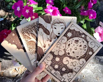 Unique Wooden Greeting Card - Custom Laser Engraved Postcard - Personalized Wish Card - A Forever Birthday Card - Whimsical Love Letter