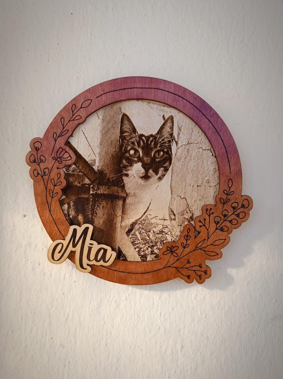 Personalized Pet Portrait: Laser Engraved From Photo on Wood, Dog Cat ...