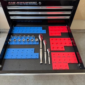 Magnetic Socket Organization Sets for 1/4, 3/8, and 1/2 Drive