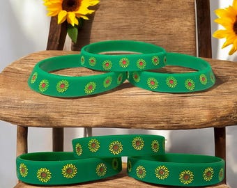Pulsera de silicona con diseño de girasol para afecciones invisibles: apoyo para personas con discapacidades ocultas