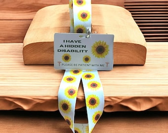Sunflower Lanyard with Medical Alert Card: Invisible Disability Awareness
