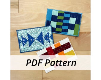 PDF Quilted Fabric Postcard Pattern Pack by Sarah Ruiz Quilts