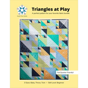 PDF Triangles at Play Quilt Pattern by Sarah Ruiz Quilts Digital Download 3 Sizes image 2