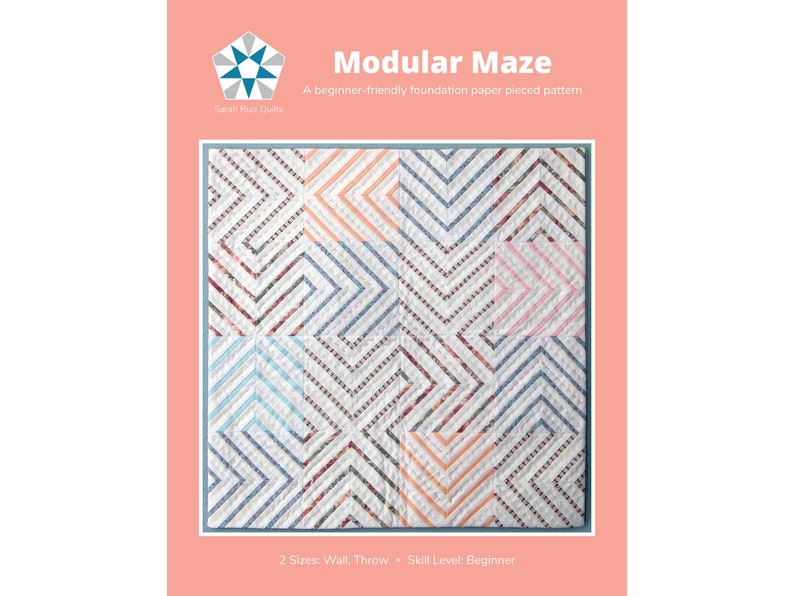 Digital Download PDF Modular Maze Quilt by Sarah Ruiz Quilts