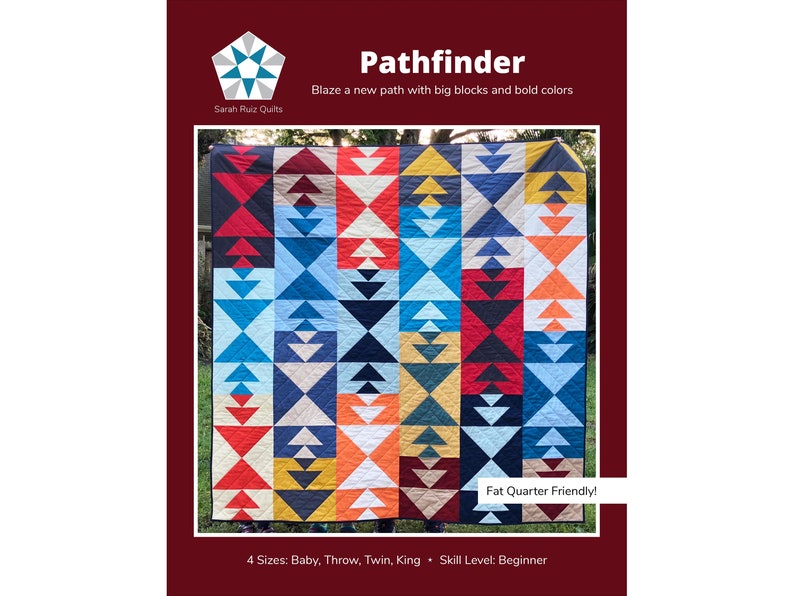 PDF Pathfinder Quilt Pattern by Sarah Ruiz Quilts Digital Download 4 Sizes image 2