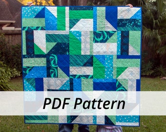 PDF Shake and Bake Quilt Pattern - Digital Download - 5 Sizes from Baby to King