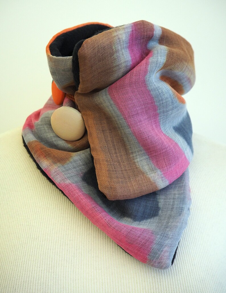 Hand Painted Silk & Wool Neck Warmer / 72x18 Cm / 28x7 In/ Etsy Australia