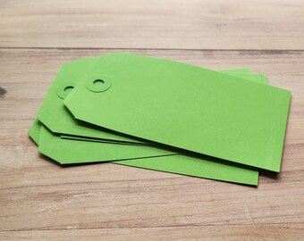 Shipping Tags/25 Green Unstrung Tags/Hang Tags/Old Stock Scrapbook Junk Journal Supply