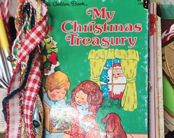 Christmas Treasury Junk Journal, Little Golden Book Junk Journal