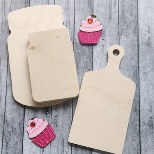 Blank Wood Tiered Tray Decor: DIY Mini Mason Jar, Cutting Board