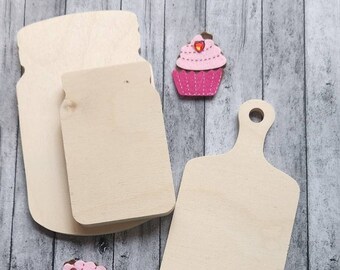 Blank Wood Tiered Tray Decor: DIY Mini Mason Jar, Cutting Board