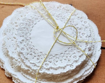 Paper Doilies for Junk Journal Round Lace Doily various sizes