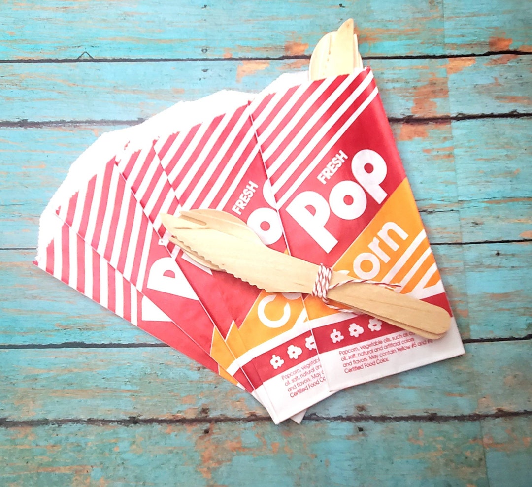 Vintage Popcorn Bags Set of 50 Favor Bags Circus Party Etsy
