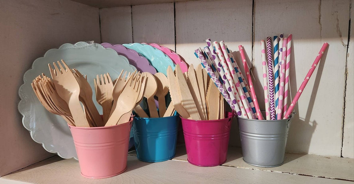 Tin Pail Favor Pail Set of 3 Food Bar Pail Bucket Etsy