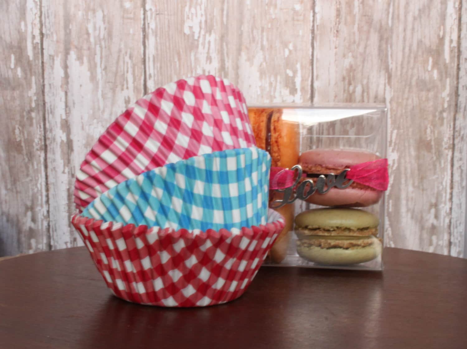 Gingham Cupcake Liners Set of 25 Paper Baking Cups Etsy