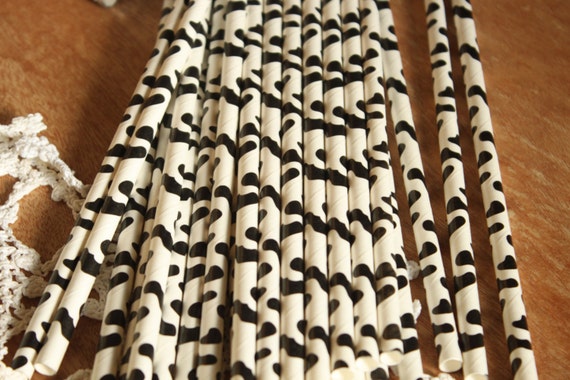Cow Print Paper Straws - Party Straws Il_570xn