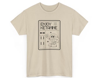 Disfruta de la camiseta unisex de algodón Ketamina versión en colores claros