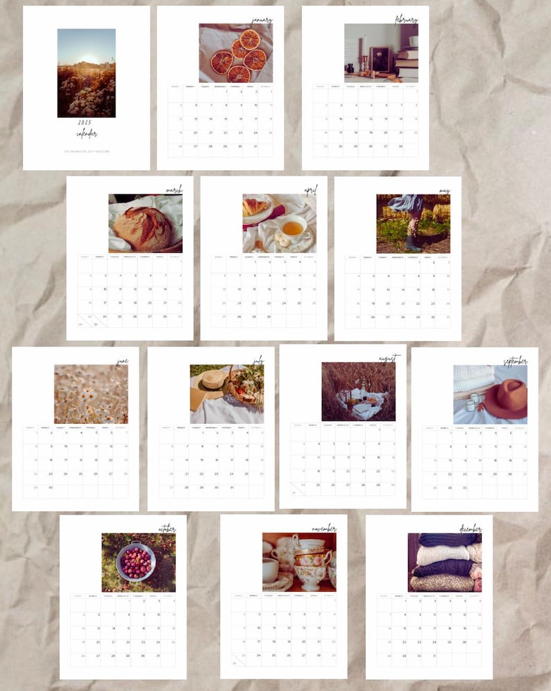 2025 Printable Whimsical Cottagecore Calendar. Digital Download ...