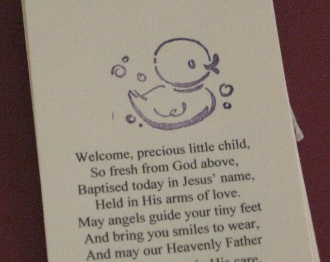6 Gift Tags Baptism Poem - Etsy