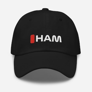 Chapeau papa Ferrari Lewis Hamilton 44 - Cadeau - Casquette de course - Noir - Bleu marine - Gris foncé - Cadeau pour la fête des Pères - Brodé