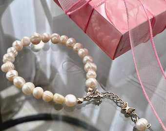 Bracelet en perles véritables | Bracelet de perles authentiques | Bracelet en perles véritables | Bracelet de perles | bonne fête des mères | saint valentin