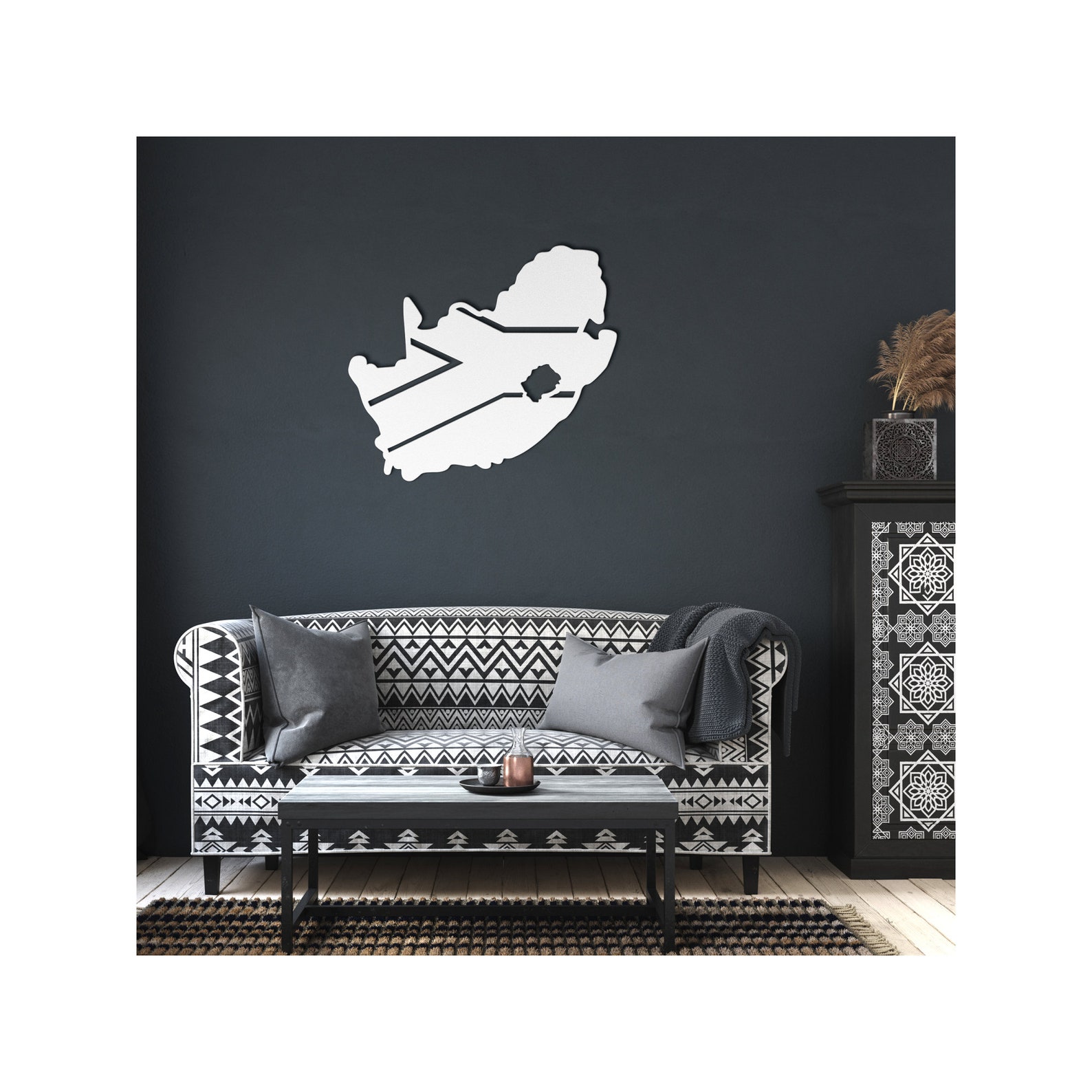 South Africa Map South African Metal Wall Art South African Wall Decor