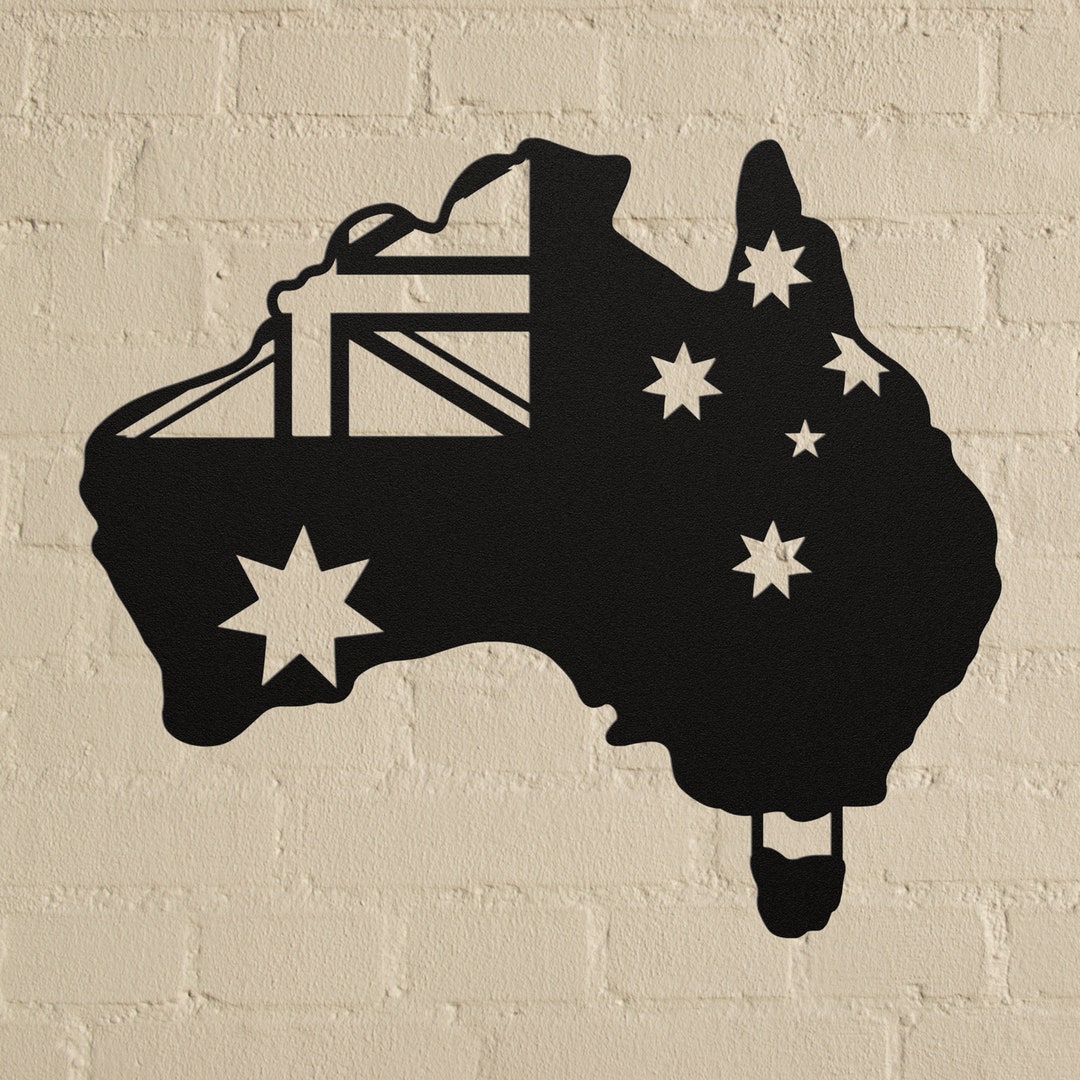 Australia Map Australian Metal Wall Art Aussie Wall Decor Australian