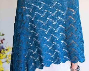 Knit Kit  "Ribbon Weave" Shawl Poncho by DanDoh, Yumiko Alexander