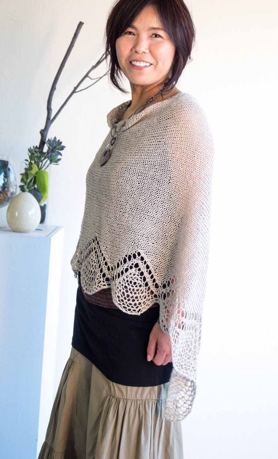 Knit Kit Chic Poncho By Dandoh Yumiko Alexander Etsy Knit Kit Chic Poncho By Dandoh Yumiko Alexander Etsy