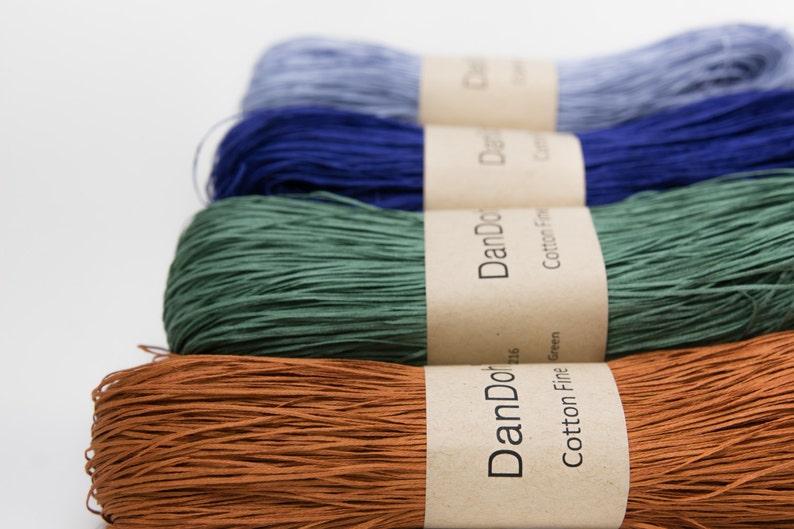 Cotton Fine Yarn, Light Fingering weight, by DanDoh, Yumiko Alexander image 1