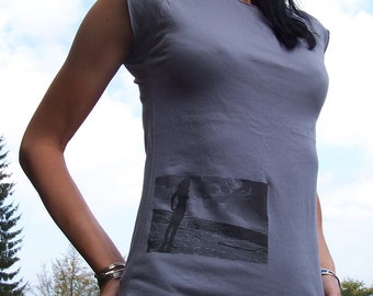 Awenda Tee - silkscreened tshirt, beach tshirt, raglan tshirt, womens tshirt, summer tee, work out tshirt