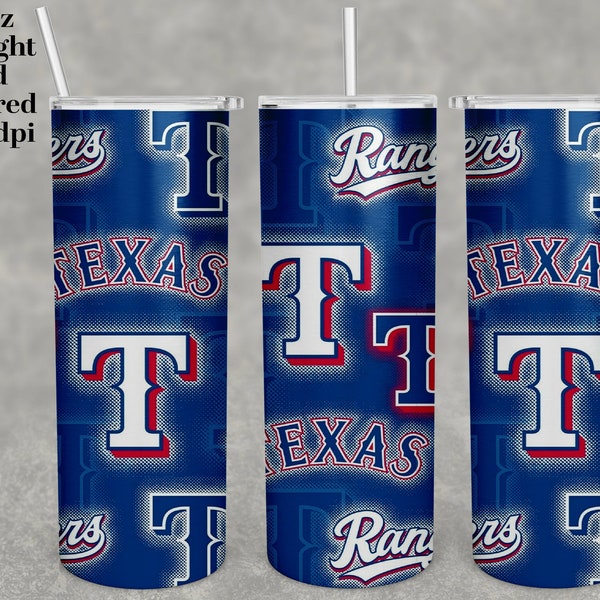 Tumbler Wrap Rangers PNG Sublimation 20oz Skinny Straight and Tampered